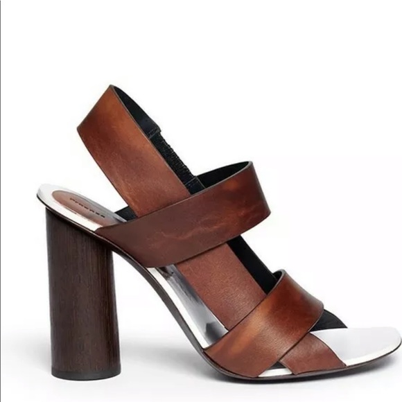 Proenza Schouler Shoes - Italian Proenza Scheuler Leather and Wood Sandals